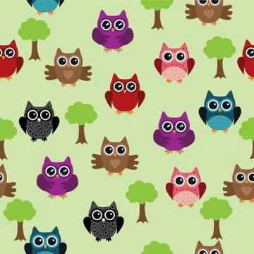 Owl Background Stock Illustration