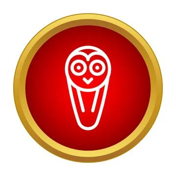 Owl bird head icon representing wisdom and knowledge Stock Illustration
