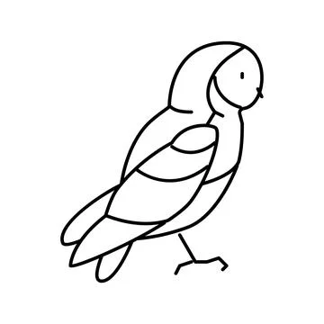 Owl bird line icon vector illustration イラスト素材