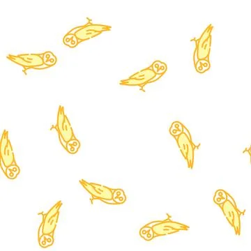 Owl bird vector seamless pattern イラスト素材