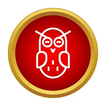 Owl bird wisdom education knowledge flat icon Stock-Illustration