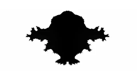 Owl Bogieman Inkblots Rorschach Perceptions Psychological test Animated Imag Stock Footage 280788159