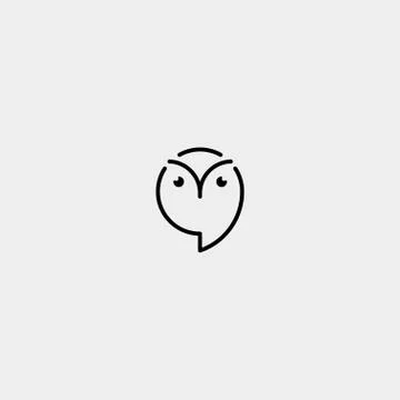 Owl Chat Bubble Logo Template Design Illustration Stock Illustration