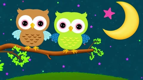 Owl. Children's sleep background Vidéo 170239302
