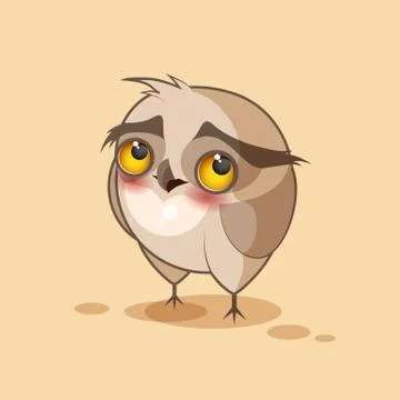 Owl is confused Stock Illustration