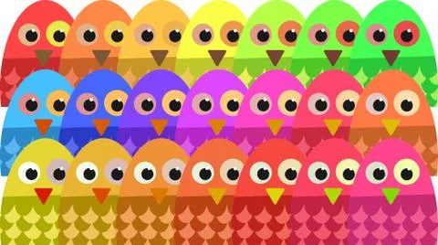 Owl Crowd Stock-Illustration