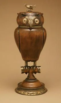 Owl Cup. Germany, circa 1570. Furnishings; Serviceware. Silver, parcel-gilt.. Photos