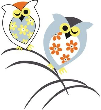 Owl design illustration vector tree eye Stock Illustration
