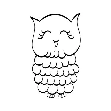 Owl Design Printable coloring book Stock Illustration
