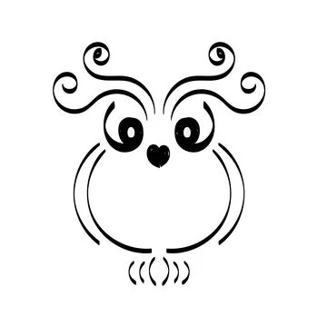 Owl Design Printable coloring book Stock Illustration