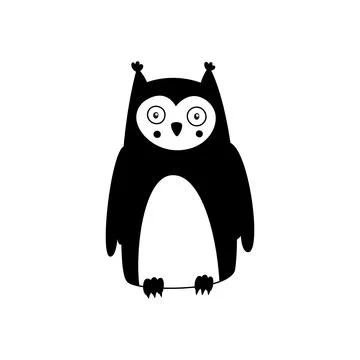 Owl design vector on white background, bird. Animal. Wildlife. Vector Stock Illustration