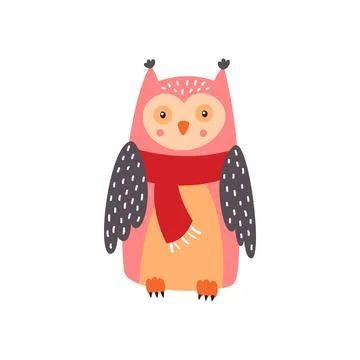 Owl design vector on white background, bird. Animal. Wildlife. Vector Stock Illustration