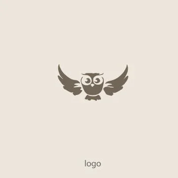 Owl doodle cartoon Stock Illustration