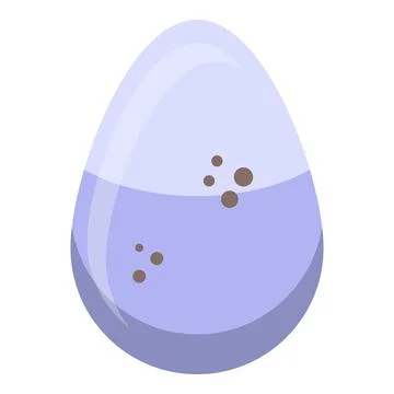Owl egg icon, isometric style Illustrazione stock