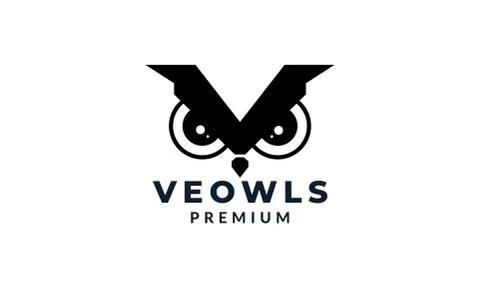 Owl eye modern tech logo illustration design Stock Illustration