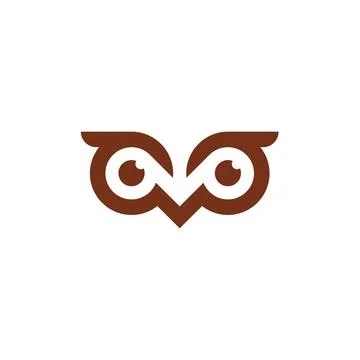 Owl Eyes logo design vector template Stock Illustration