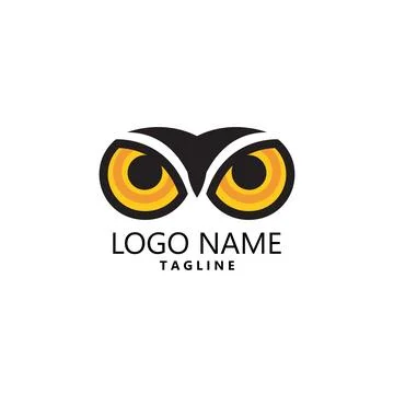 Owl eyes logo design vector Stock Illustration