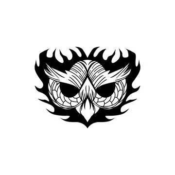 Owl face Stock Illustration