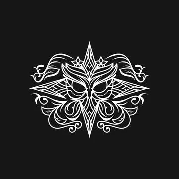 Owl face Stock Illustration