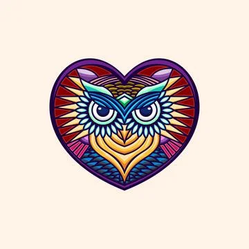 Owl face Stock Illustration
