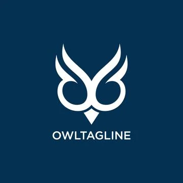 Owl face logo Illustrazione stock