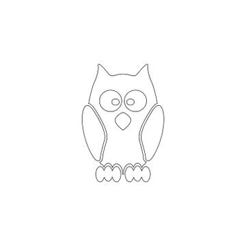 Owl. flat vector icon Stock Illustration