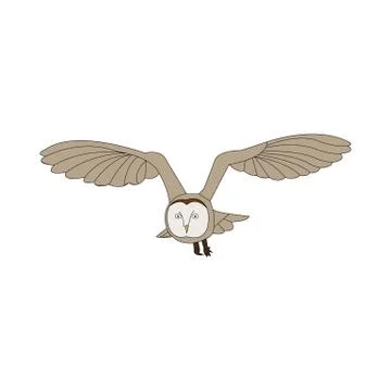 Owl flying 스톡 일러스트