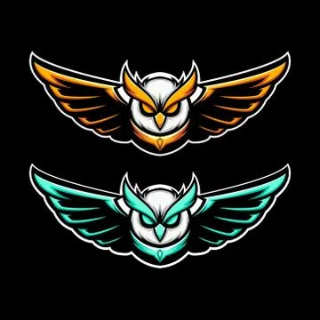 OWL GAMING MASCOT LOGO VECTOR ILLUSTRATION 스톡 일러스트