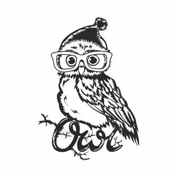 Owl glasses Stock Illustration