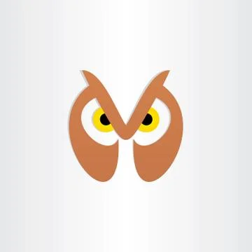 Owl head icon design Stock Illustration