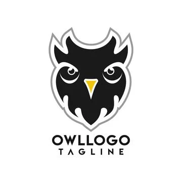 Owl head logo Stock Illustration