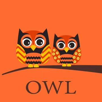 Owl icon pattern Stock Illustration