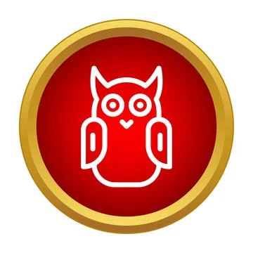 Owl icon representing wisdom and education Stock Illustration