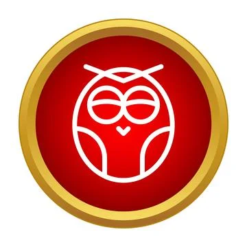 Owl icon representing wisdom, intelligence, and education Stock Illustration