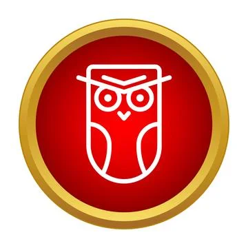 Owl icon representing wisdom, knowledge, and education in a circle 스톡 일러스트