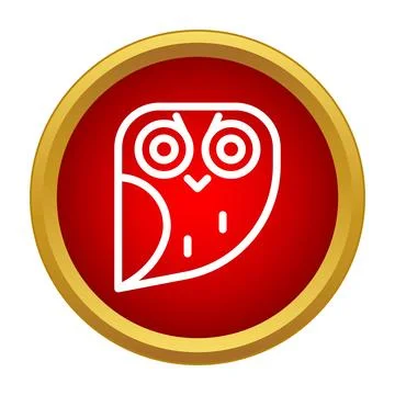 Owl icon representing wisdom, vision, and knowledge Stock Illustration