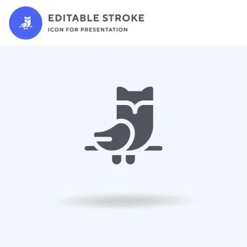 Owl icon vector, filled flat sign, solid pictogram isolated on white, logo イラスト素材
