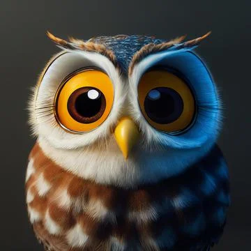 Owl illustration character. Stockillustratie
