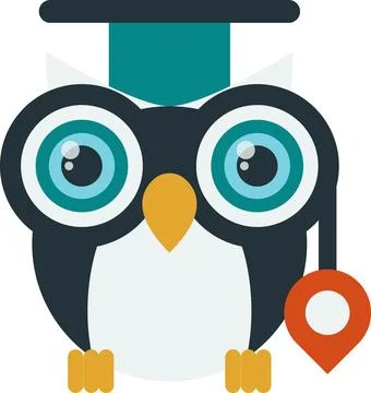 Owl illustration in minimal style Stock Illustration