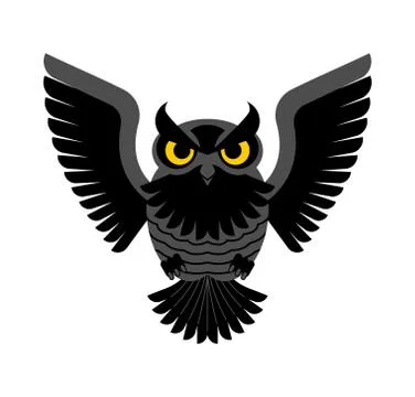 Owl isolated. Eagle-owl bird icon. vector illustration Stock Illustration