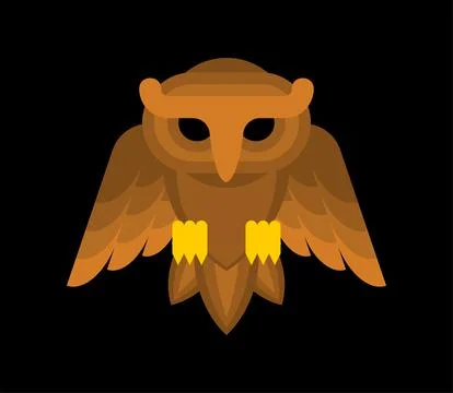 Owl isolated. eagle-owl Vector illustration Stock Illustration