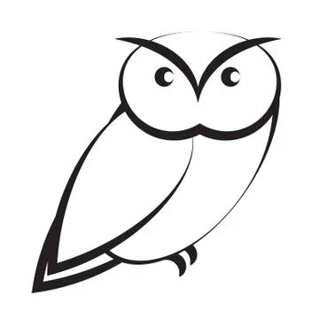 Owl isolated on white background Stock Illustration
