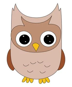 A owl isolated on a white background Stock Illustration