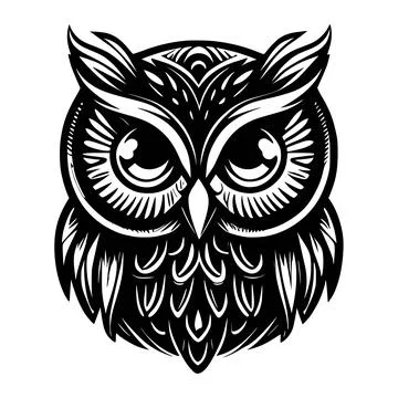 Owl isolated on white background. Vector illustration Stock Illustration