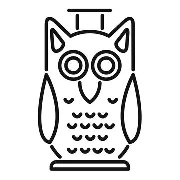 Owl knowledge icon outline vector. University college Stock Illustration