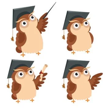 Owl lecture Stock Illustration