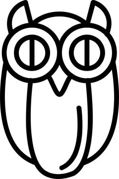 Owl Line Icon Design Stock Illustration