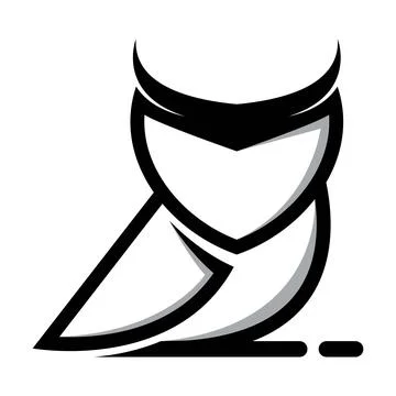 Owl line vector logo design Stock Illustration