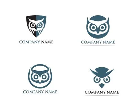 Owl logo bird vector illustrator Stock Illustration