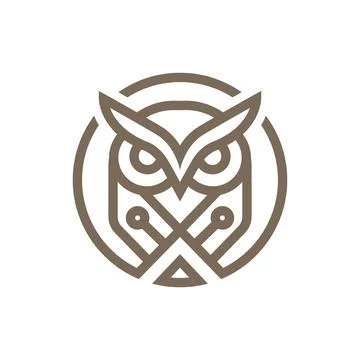 Owl Logo Design for Education Learning Academy Stock Illustration